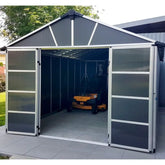 Abri de jardin en polycarbonate 11,7m² avec plancher YUKON - Palram - Canopia Ma boutique